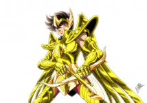 Seiya revêtu de l'armure du Sagittaire